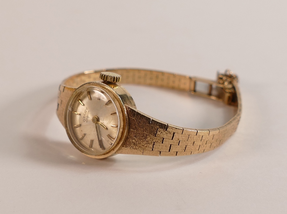 Ladies 9ct gold Rotary wristwatch with 9ct gold bracelet, 18.2g. - Image 3 of 3