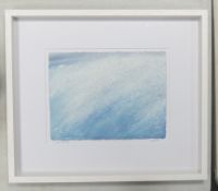 Lynette Pierce, 'Into the Blue'. Watercolour on paper. Framed behind glass. Height: 54cm Width: