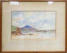 G A, (Early 20th Century, English) Coastal Beach Scene. Watercolour on Paper. Framed Behind Glass.