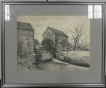 L G Brammer (local Artist) - contemporary large print of an old mill. 31cm x 42cm excluding any