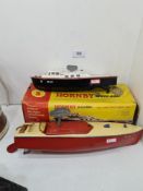 A Hornby boxed Model 5 RAF Range Safety launch with key and a tinplate Clockwork Hornby Swift Launch