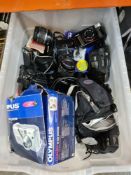 A quantity of cameras, lenses and similar equipment