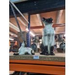 Two Beswick Siamese cats