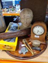 A selection of collectables, including Pelham Puppet, Papier Mache vesta box, etc