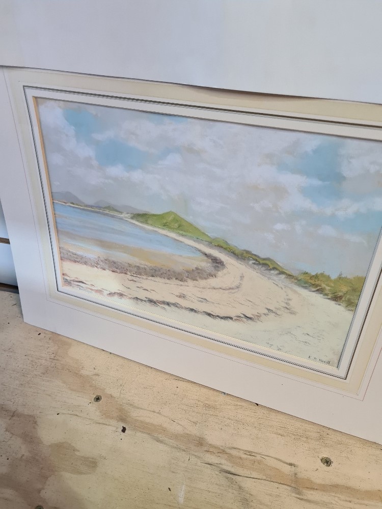 A pastel drawing of Donegal by E. M. Nevill and an unframed watercolour Peter Merrin - Image 3 of 3