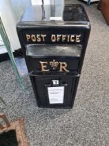 Large Black E.R. GPO Post Box