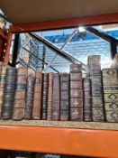 A shelf of Antiquarian books and others, some 17th Century examples