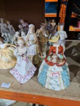 A quantity of Victorian bisque figures and others