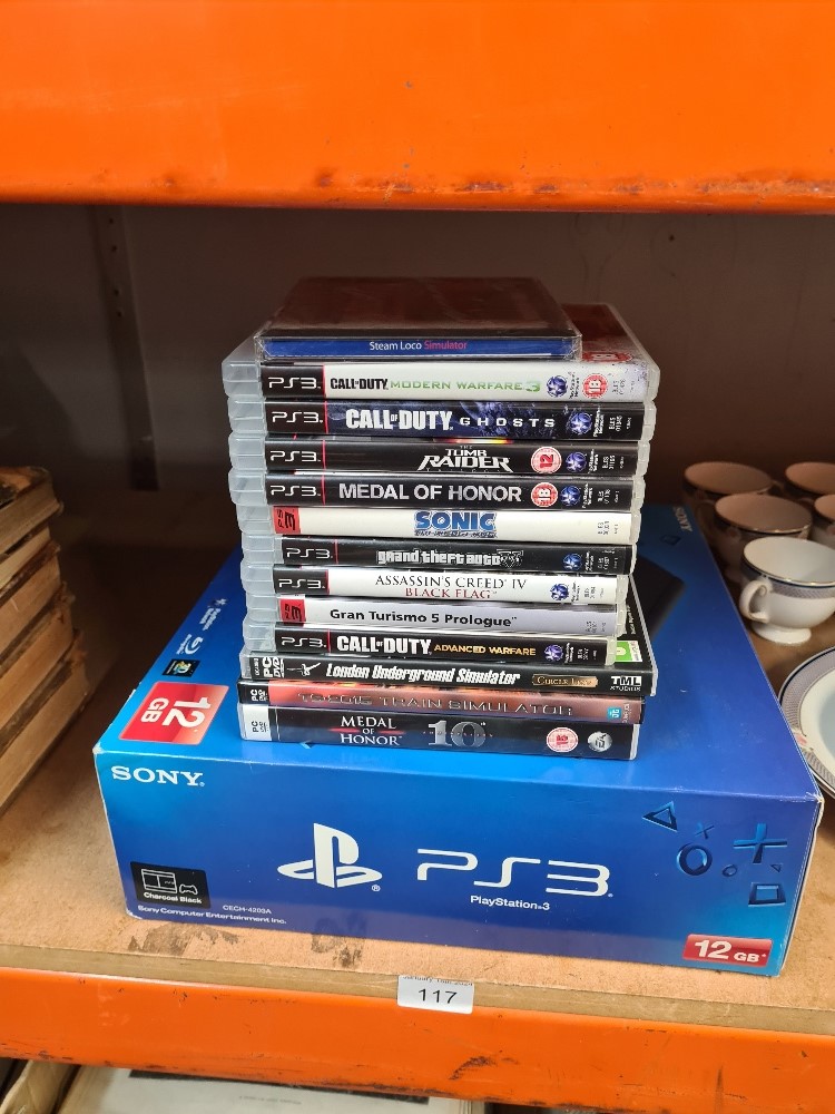 A Sony Playstation 3 Console with 9 games and other PC games