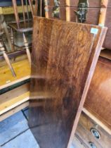 A modern oak refectory table, two chairs and an Edwardian pillar display cabinet