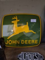 John Deere vitreous sign