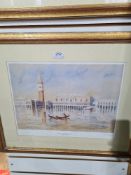 Two limited edition pencil signed prints of Venice scenes