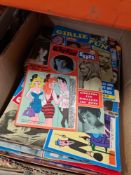 A quantity of vintage men's magazines, titled Giggles n Gals, Comic Cuties and others