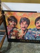 A photo mosaic picture of The Beatles by Robert Silvers 88.5x62cm