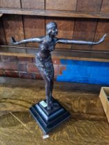 Deco bronze figure