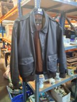 A gent's leather jacket, size 44 US Army Force style jacket