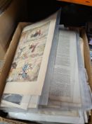 Illustrated London News, a tray of page sheets, views and others (800 plus)