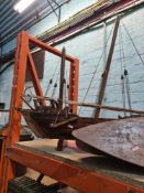 A model Arab Dhow, a model rowing boat, and a model Hull