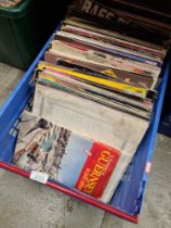 Two boxes of mixed vinyl LPs of mixed artists