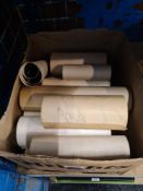 A box of old school photographs from the 1930s and 1960s