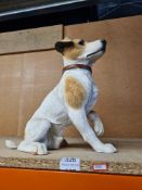 A large selection of various dog figures, mostly resin including Jack Russells, Bull Dogs, etc