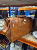 A vintage leather bag/case - Gladstone in style