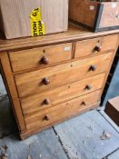 A Victorian chest having 2 short and 3 long drawers