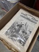 Illustrated London News, a box of page sheets relating to Militarian and some others, approx 500 plu