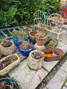A quantity of garden pots and similar