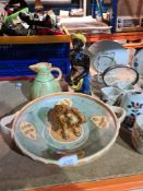 A selection of ceramics, some being oriental