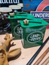 Two x Landrover petrol can tins