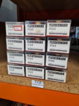 Fleischmann, 12 HO gauge passenger carriages N. 5162