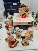 4 Royal Doulton Nursery Rhyme figures to include "Old King Cole" and "Old Mother Hubbard", a limited