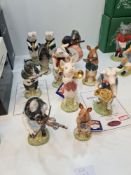 12 Royal Doulton and Beswick Pig figures, some limited edition to include "George, Andrew, Thomas an