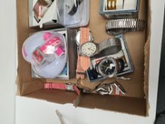 Box of modern fashion watches, including Sekonda, Blue Harbour, etc