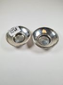A pair of Victorian Mappin Brothers silver trinket dishes of circular form. Hallmarked London 1898.1