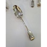 A pair of silver serving spoons by Charles Boyton (II), London 1860 5.95ozt approx