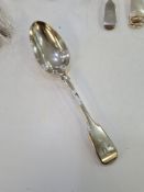 A pair of silver serving spoons by Charles Boyton (II), London 1860 5.95ozt approx