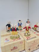 6 Royal Doulton Rupert Bear figures to include, "Reggie and Rex the Rabbit", all boxed