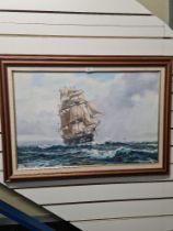 A modern oil of Galleon, by C Bolton 1994, 76 x 50cm