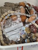 Box of mixed costume jewellery including bead necklaces, etc