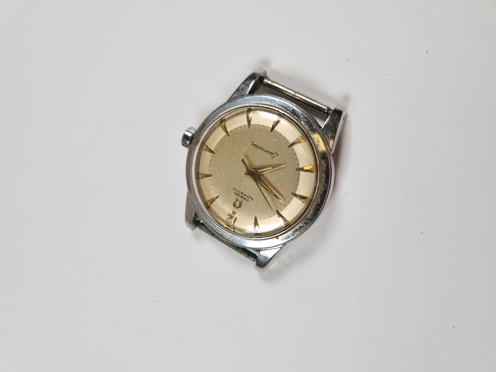 Omega; A Stainless steel gent's Omega Seamaster watch head with champagne dial and gold baton marker - Image 7 of 10
