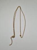 18ct yellow gold neckchain, 64cm marked 750, approx 4.74g