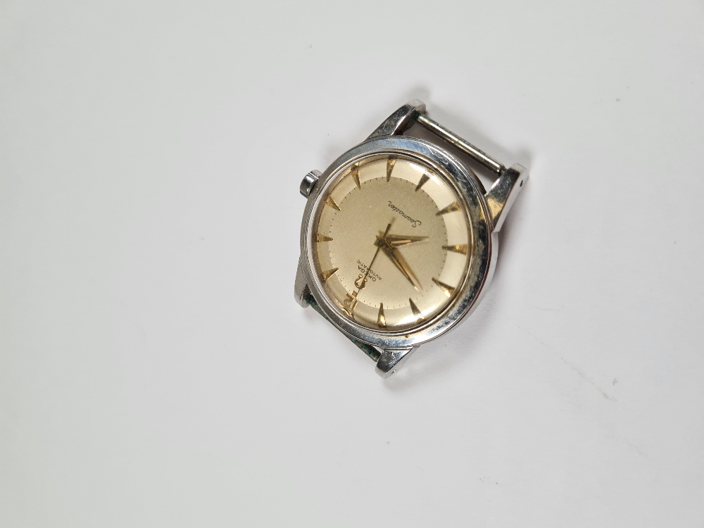 Omega; A Stainless steel gent's Omega Seamaster watch head with champagne dial and gold baton marker - Image 10 of 10