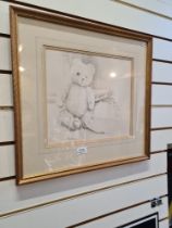 Wendy Trinder, a pencil drawing titled "Teddy Bears Picnic" signed with gallery label 1986, 33 x 29c