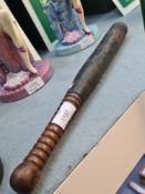 A William IV painted truncheon with lettering WR, DN101