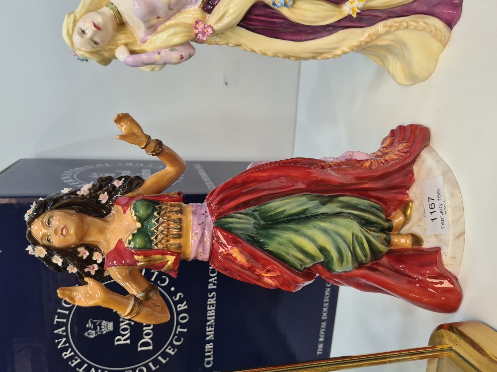 A Royal Doulton limited edition, Scheherazade No. 2 of 1,500 and a limited edition of Rapunzel No. 3 - Image 2 of 6