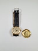 An 18ct yellow gold cased Certina wristwatch, with champagne dial baton and number marker, Automatic