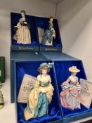 Four Royal Doulton limited edition figures of Mary Countess Howe, Francis Duncombe, Lady Sheffield a