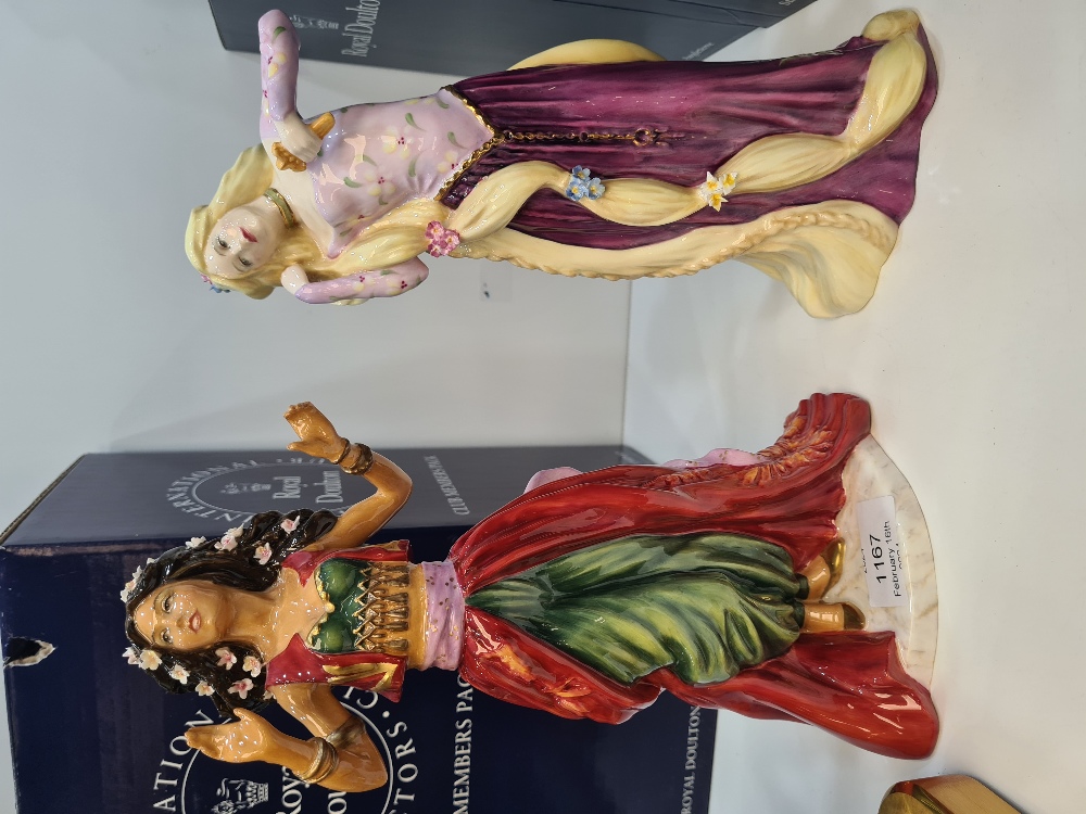 A Royal Doulton limited edition, Scheherazade No. 2 of 1,500 and a limited edition of Rapunzel No. 3